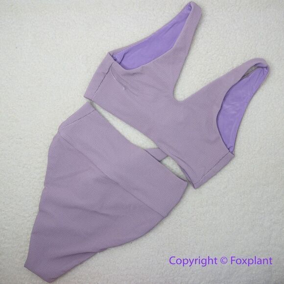 New! Set! Beach Riot Free People Rib Dallas Emma bikini bottom lavender, size XS - Picture 3 of 9